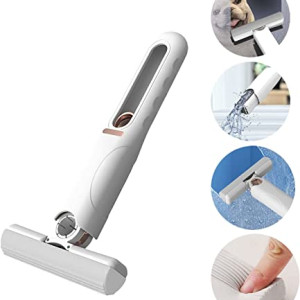 Portable Mini Mop, Clean Mop Mini Mop,Mini Portable Mop Hand Free Squeeze Mop, Wash-Free Strong Absorbent Bathroom Kitchens