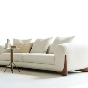 Modern Design Home Furniture, Hotel, Villa, Living Room Solid Wood Base Cashmere Fabric Single Sofa Velvet Three seat Sofa Set