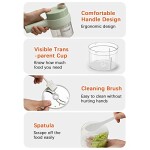 Quino 4 In 1 Handheld Electric Food Chopper Wireless Vegetable Cutter Set Vegetable Chopper And Meat With Usb Powered For Kitchen Cooking-1 Pack