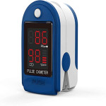 JOYWAY-Blue carbon Fingertip Pulse Oximter, Multi Purpose Digital Monitoring Pulse Rate and SpO2 with LED Digital Display for Sports or Daily Use
