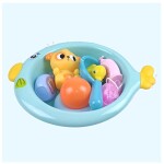 'Baby Bathtub Round fish basin with bath accessories + plastic animals
