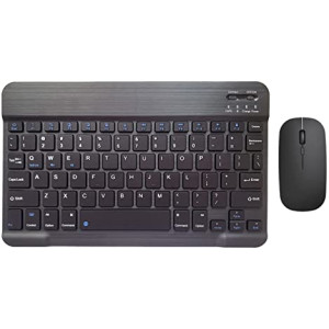 Set of Rechargeable Bluetooth Keyboard and Mouse - Compact and Slim - Portable  Android/iOS/Windows - Smart Phone/Tablet/PC