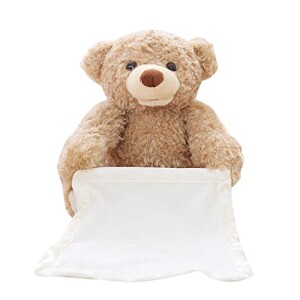 Smart electric plush toy peek-a-boo cat bear talking shy bear kids gift to soothe bear cub