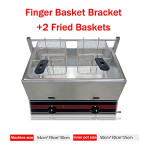 Deep Fat Fryer, Stainless Steel LPG Fryer, Stainless Steel Fat Fryer with Removable Basket, Manual Adjustment Temperature