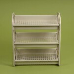 three Layer Storage Shelf RF10885, 3 layer Plastic Rack, for Home, Office and Kitchen, Rack with Handle, Multicolor