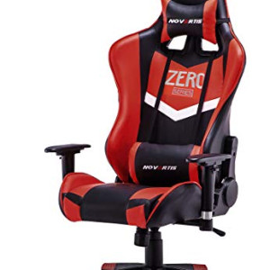 GT Racing Team Galxy Design Gaming Chair Adjustable Height/Back with Headrest and Backrest,Fixed Padded Arms, 170 Degree Reclining (Red/Black)