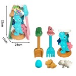 Dinosaur 6 Pcs Colourful Premium Beach Sand Toys for Toddlers, Toddlers Kids Outdoor Indoor Play Gift