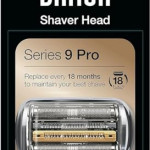 Braun Electric Shaver Head Replacement Part 94M Silver, Compatible with Series 9 Pro and Series 9 Electric Razors for Men