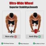 Abs Roller Wheel, Abs Workout Equipment for Abdominal & Core Strength Training, Exercise Wheels for Home Gym Fitness, Wider Ab Machine with Knee Pad