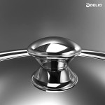 DELICI DTKP 28 Tri-ply Stainless Steel Kadai Pan with Premium SS Handle
