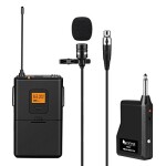 FIFINE FIFINE 20-Channel UHF Wireless Lavalier Lapel Microphone System with Bodypack Transmitter, Mini XLR Female Lapel Mic and Portable Receiver