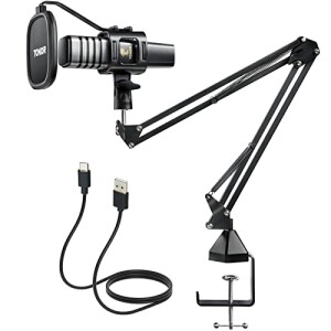 TONOR USB Microphone Kit, PC Podcast Recording Cardioid Condenser Computer Mic Set for Gaming