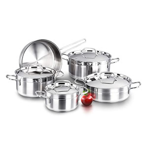 DELICI DSK 9W 9 Pcs Stainless Steel Cookware Set