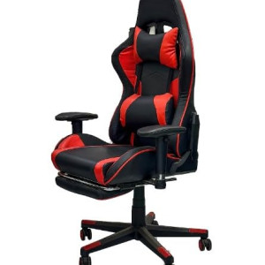 (MAF-8189)-Aerodynamic Racing Chairs E-Sports Revolving Chair, Red and Black, High Back Gaming Computers Chair with Removable Height, Headrest and Back Suppor