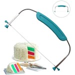 Xacton Cake Slicer | Bread Cutter and Leveler | Pizza Dough Leveler Cake D�cor | Stainless Steel Wires and Handle for Professional Baking Tools | - Random Color