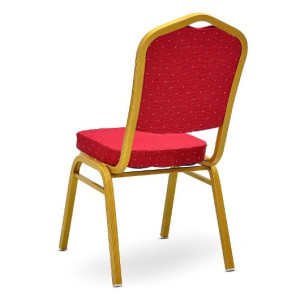 (MAF-029)-Executive Casual Back Stacking Banquet Fabric Chair MAF-029 chair or Dinng tables or Parties or Resturant or Cafe Home chair, Casual Stainless Steel Banquet Chair � Golden red