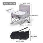 Portable Booster Chair Seat for Indoor Outdoor Use,Travel Booster Seat with Tray for Baby,baby seat Indoor/Outdoor Chair | Portable Chair Design Straps to Kitchen Chairs