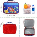 Lunch Bags Kids Insulated Lunch Boxes Bag Girls Boys, Stylish Food Grade Kids lunch boxes for Toddler Girls Boys School, Space Rocket