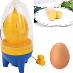 Protein and Yolk Mixer, Silicone Shaker Hand-Operated Golden Egg Maker White and Egg Yolk Golden Egg Mixer Kitchen Cooking Gadget Tool Egg Maker