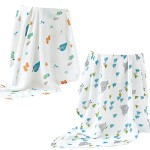 2 Pack Baby Muslin Swaddle Blankets for Boys & Girls, 100% Cotton Newborn Swaddle Wrap Soft Silky Baby Blankets, Infant Swaddling Wrap Receiving Blanket Neutral