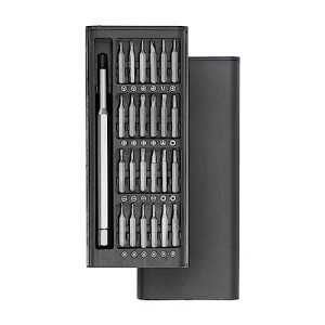 Screwdriver Set 25 in 1 Compact Toolkit - glasses, laptops, PCs, mobile devices, watches, and DIY - Black