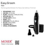 Moser 9865-1901, Easy Groom Rechargeable Detailer For Nose, Ear And Brow Trimming (Pack of 1)
