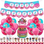 37-Piece Birthday Decorations Happy Party Balloons Banner Supplies for Boys Men Kids Happy Birthday Balloons for Party Decor Suit