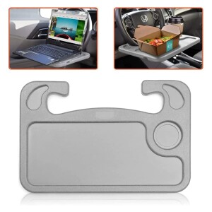 teering Wheel Tray,Car Food Trays For Eating With iPad Tablet Slot