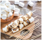 100 Pieces 12-inch Natural Bamboo Barbecue Skewers, Bamboo Skewer Sticks, Natural Wood Skewers, Bamboo Shish Kabob