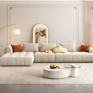 A Modern and Luxurious Cloud-Shaped Living Room Sofa Bed Set
