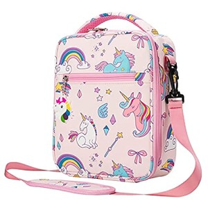 Lovely Pink Uicorn Kids Insulated Lunch Bags For School Kids Children Cooler Bag