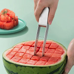 Stainless Steel Watermelon Slicer, Cube Cutter Corer Fruit Vegetable Tools, Quickly Safe Cutter Slicer, Knife Melon Baller for Kitchen Gadget