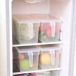 Storage Collecting Box Basket Kitchen Refrigerator Fruit Food Organiser Utility