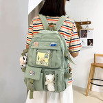 Cute Laptop Backpack School Bags for Girls 14-16, Kawaii Students Bag 15.6 Inch College Backpacks Travel Daypack Casual Rucksack Large Bookbags