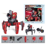 Rechargeable 2.4G Space Warrior Radio-Controlled Robot 6-Leged Robot with Discs and Laser Sight