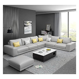 Nordic style luxury furniture sofa set corner sofa l shaped sofa (L:GREY)