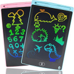 MultiStar, 2-Set 8-inch Drawing Tablet LCD Writing Tablet Kids Writing Board Doodle Board for Kid Erasable Reusable Drawing Board Electronic Digital
