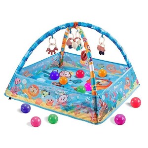 Activity Gym: Foldable Play Mat with Hanging Toys - Special Design for Easy Cleaning, Folding, and Carrying - Suitable for Ages 0 Months and Up