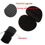 Round Sticky Back Hook and Loop Fasteners Coins Black Nylon Self Adhesive Dots for Home School Office (12 Pairs)