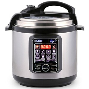 Palson Electric Pressure Cooker 6 Litter Capacity Stainless Steel Ultra-Fast Steam Cooking Dimensions- 32D x 32W x 36Hcm (1000 Watts) Silver Color