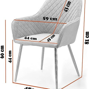 Modern Upholstered Dining Chair - Nordic Design with Black Legs - Premium Velvet Fabric - Elegant Dining Room and Living Room Furniture" (Black)