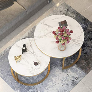 YJX - Side table End Nested Coffee Tables, Set of 2,60/45