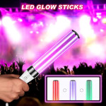 (3pcs) LED Glow Sticks 15 Color Party Flashing Light Multicolor 2 Light Modes Bright Flashing Light Sticks forConcert Party Supplies