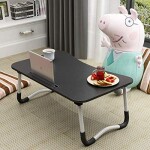 Foldable Laptop Table, Portable Standing Bed Desk, Breakfast Serving Bed Tray, Notebook Computer Stand Reading