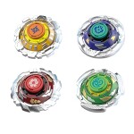Okk- 2 Player Gyro Fighting Alloy Silver Metal Spin Toy with Launcher, Ruler & Disassembly for Kids- Assorted Colors