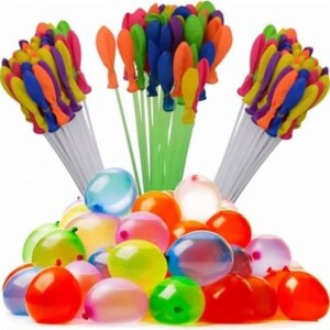 Happy Baby 10 x 37 = 370 pcs Pack of Self-Sealing Water Balloons (370 Water Balloons) Instant Balloons Easy Quick Fill Balloons with in 60 Second Splash Fun Rapid-Filling