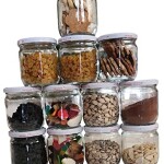 jars with Airtight Metal Regular Lids(425ml), Sealed Clear Glass Canning Jars with Wide Mouth for Spices, Honey, Jam, Jelly, Ideal for Wedding Favors, Baby Shower Favors, Set of 12