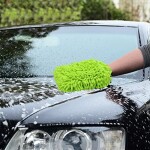 2 sets of car wash gloves, Schnillar ultrafine fiber car wash gloves