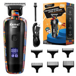 KEMEI KM-MAX5090 Professional Hair Clippers for Men Cordless, LCD Display Graffiti Clippers Barber Electric Trimmer Haircut