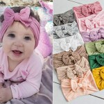 6 Pcs Baby Girls Bowknot Headbands Elastic Soft Hairbands Headband Head Wraps Stretch Hair Band Hair Styling Accessories For Newborn Infant Toddler Baby Girls (Color Random)